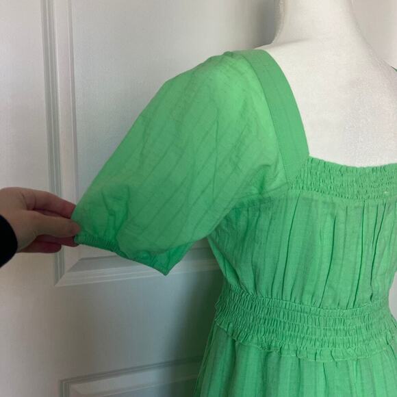 Adelyn Rae Green Puff Sleeve Dress / Small - Picture 5 of 5